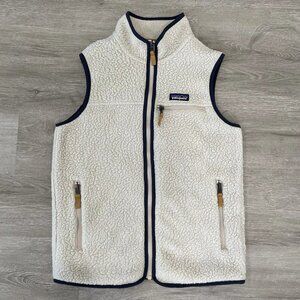 Patagonia Womens Retro Pile Vest Fleece STY22826 Pelican Cream Size S